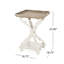 Table d'appoint exquise de style champêtre français