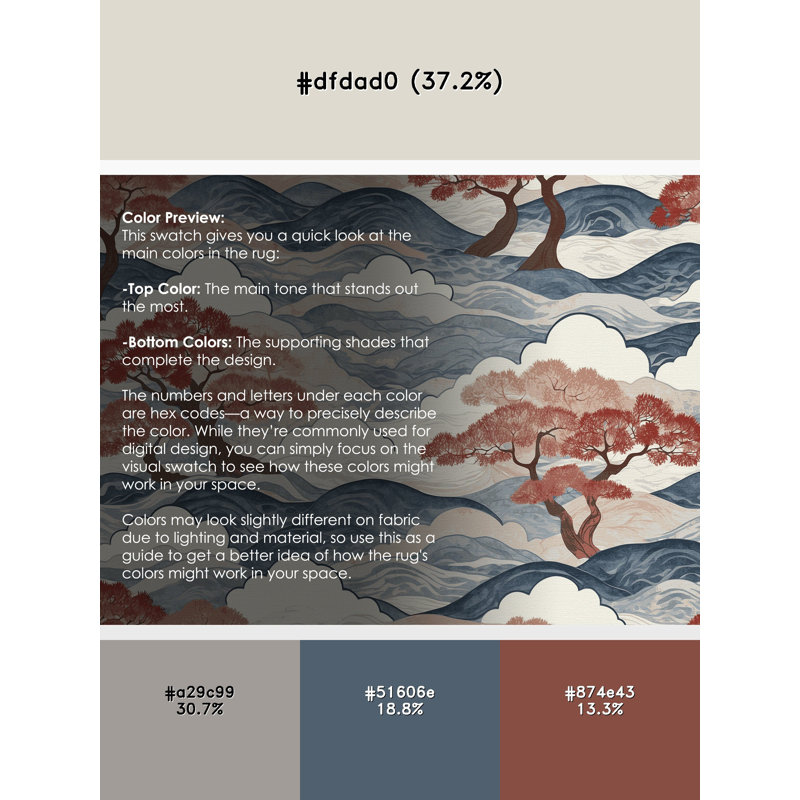 Blooming Grace Rug, Round 6'