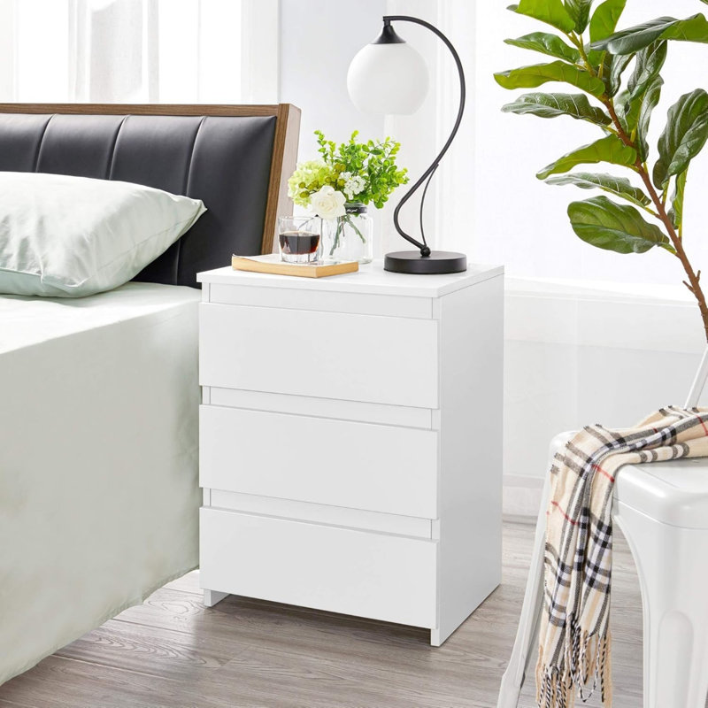 45cm W Manufactured Wood Bedside Table