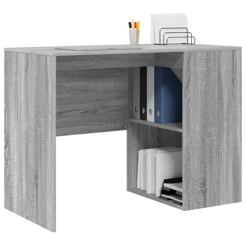 Writing Desk Engineered Wood Medium Writing Desk, Grey Sonoma