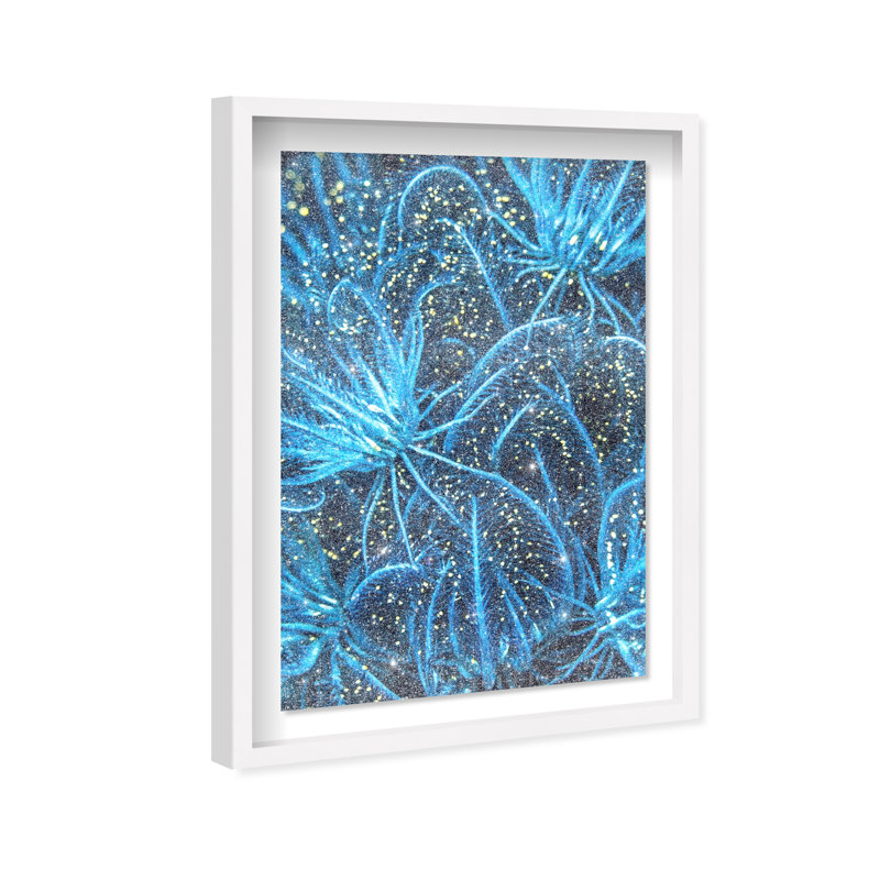 Neon Garden Print by Oliver Gal, 25.5"H x 17.5"W, White Shadowbox