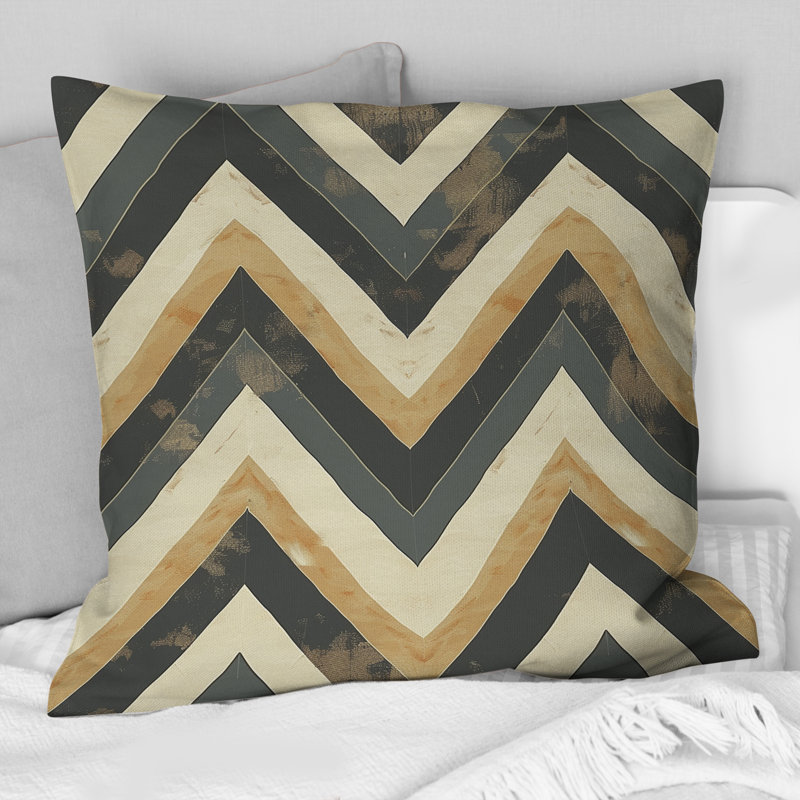 Coussin Chevron Delight V - Glam, H 18 po x H 18 po