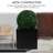 20''Cube Metal Planter Steel Planter Box Black Steel Flower Pot Heavy Duty Planter