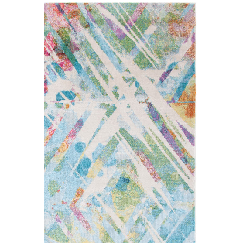 Tapis abstrait Ofrath 300 Performance, Tapis de couloir 2 pi 2 po x 8 pi