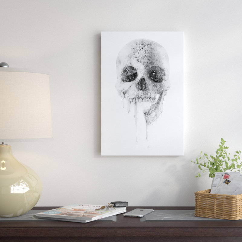 «Crystal Skull», impression sur toile tendue, H 12 po x l 8 po x P 0,75 po, Toile tendue, Pas de tapis