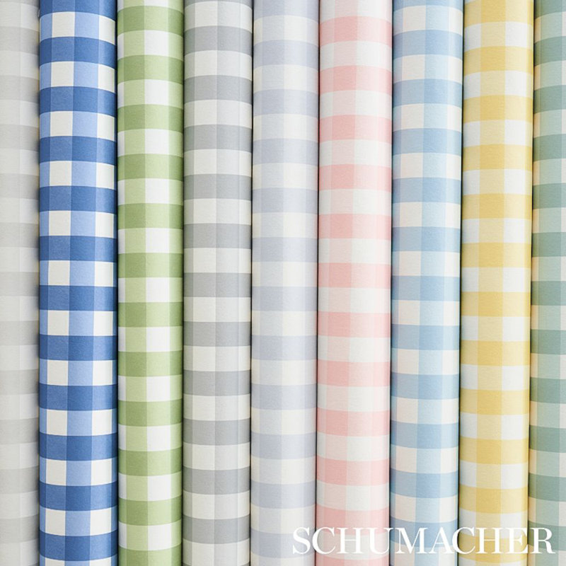 Willa Check Small Wallpaper, Chambray