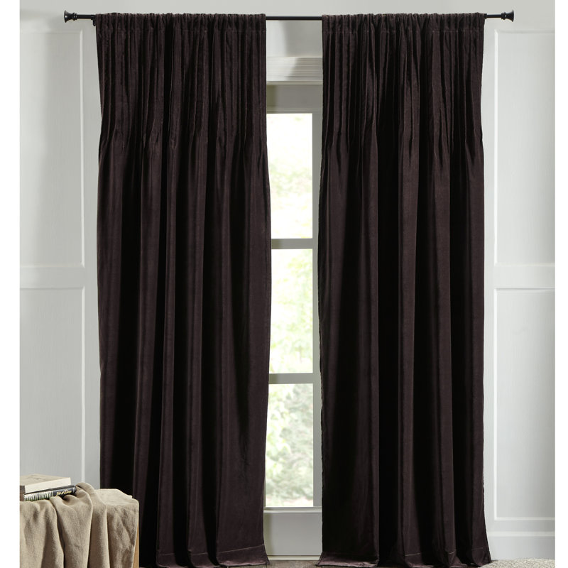 Rideau simple en coton Decala, Anthracite, l 50 po x L 96 po