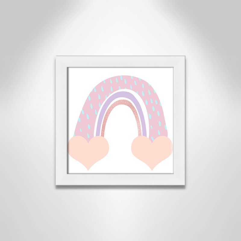Arc-en-ciel 1, H 12 po x l 12 po x P 0,63 po, Cadre blanc