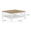 Table basse carrée brune et blanche Wacissa