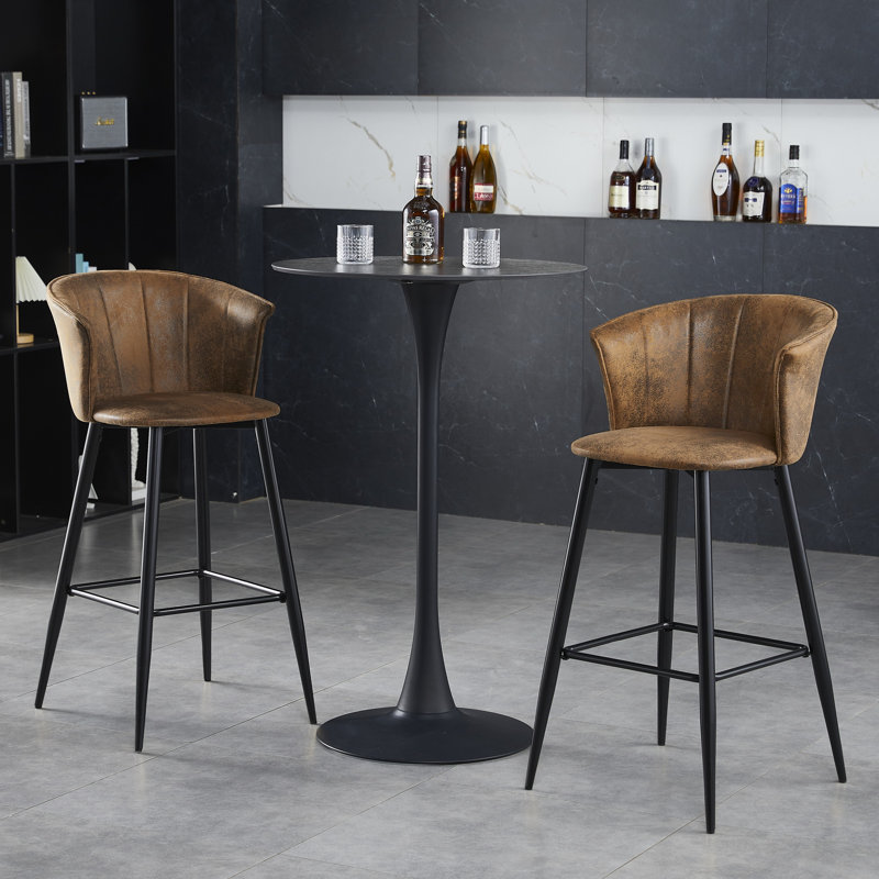 Bristow Upholstered Bar Stool with Steel Frame