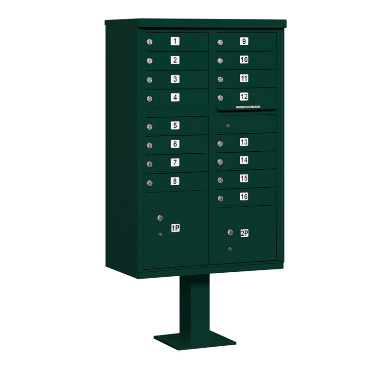 30 in x 62 in Multi-Unit Mailbox, Green