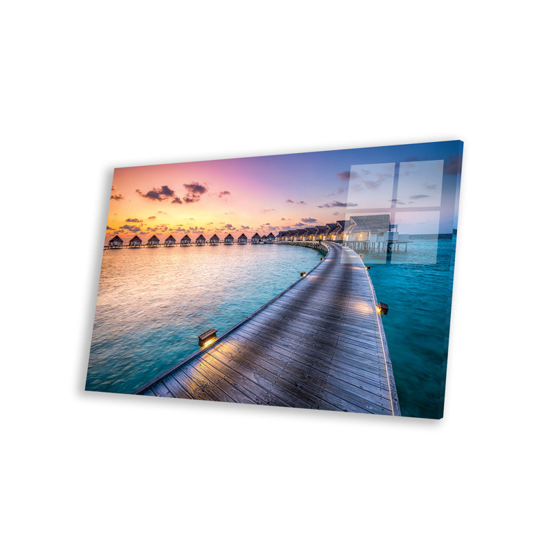 Luxury Beach Resort, South Ari Atoll, Maldives sur plastique / acrylique par Jan Becke, peinture