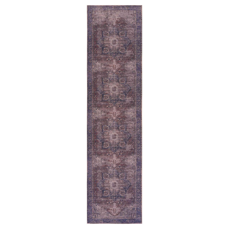 Tapis lavable bourgogne, Tapis de couloir 2 pi 6 po x 10 pi