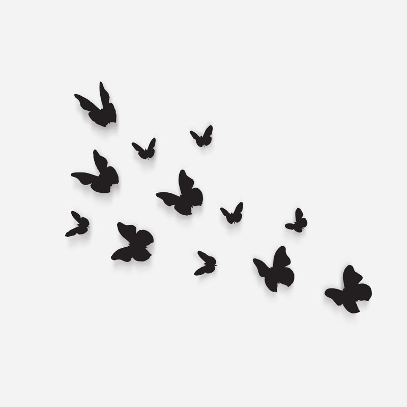 Animals Wall Decal, Black, 2 Packs