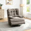 Fauteuil inclinable moderne en similicuir taupe
