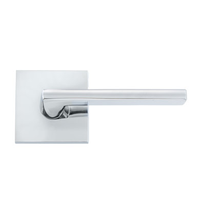 Bravura 839-7 Delray Passage Lever on Square Contemporary Rose in Polished Chrome