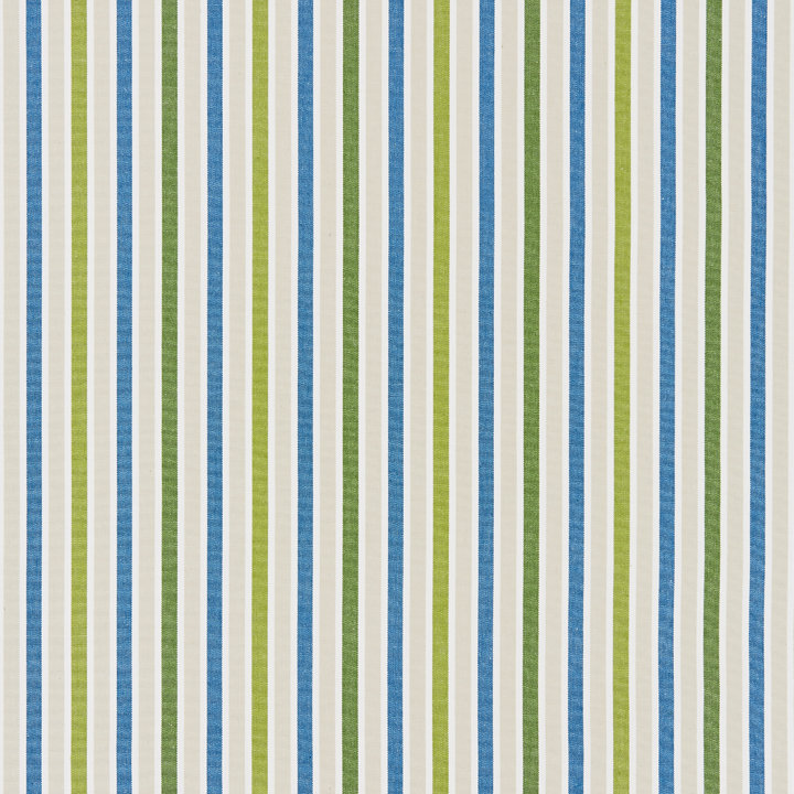 Chatham Leeds 100% Cotton Stripe Fabric, Ocean Palm