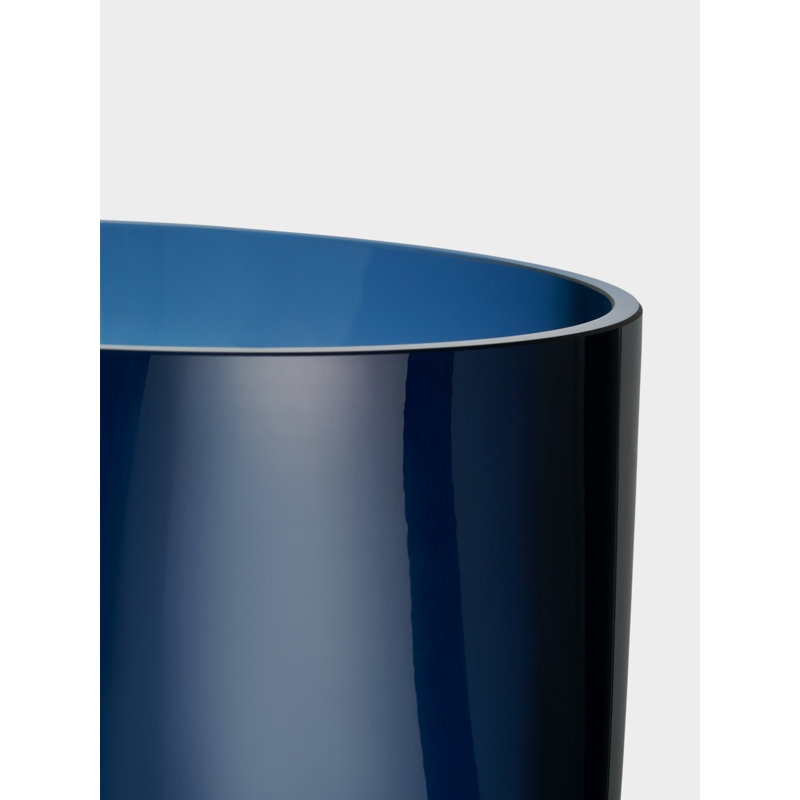 Vase de table en verre Squeeze, Bleu