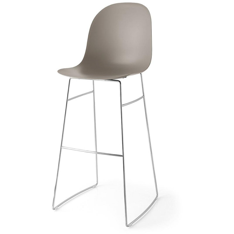 Academy Counter Stool with Chromed Frame, Counter Stool (25.59" Seat Height), Matt Taupe