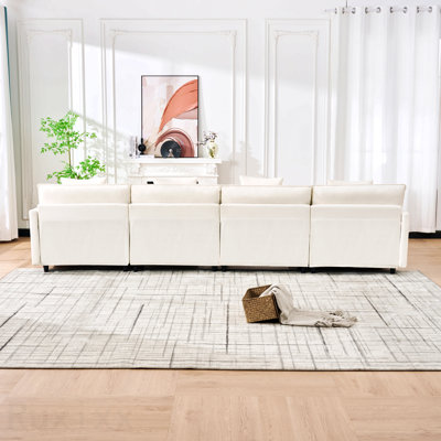 140.9-Inch U-Shaped Modular Sectional Sofa