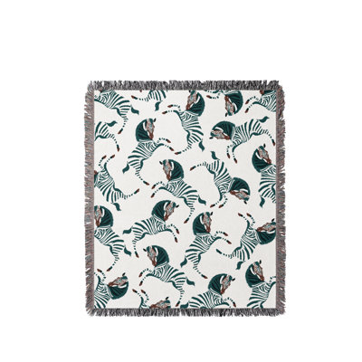 Ciro Zebra Cotton Blend Blanket Throw