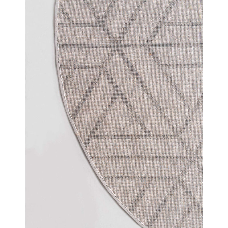 Clidy Abstract Indoor Rug, Round 3'3"