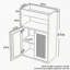 Armoire de rangement autoportante avec portes en rotin et rangement réglable multizone-131578566