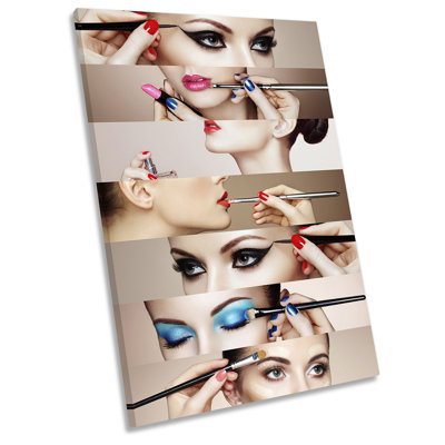 Makeup Eye Lashes Beauty Salon - Wrapped Canvas Print