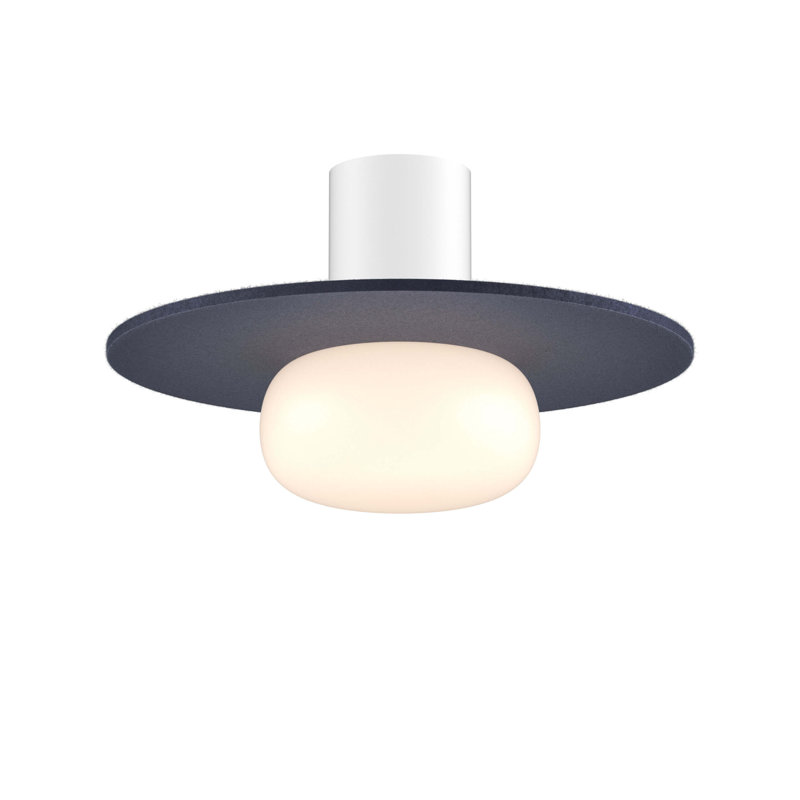 Pillar 8 Inch Modular Flushmount, White/Dark Blue