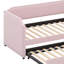 Lit de jour simple avec couchette escamotable, structure de lit de jour rembourrée en velours-1950861625