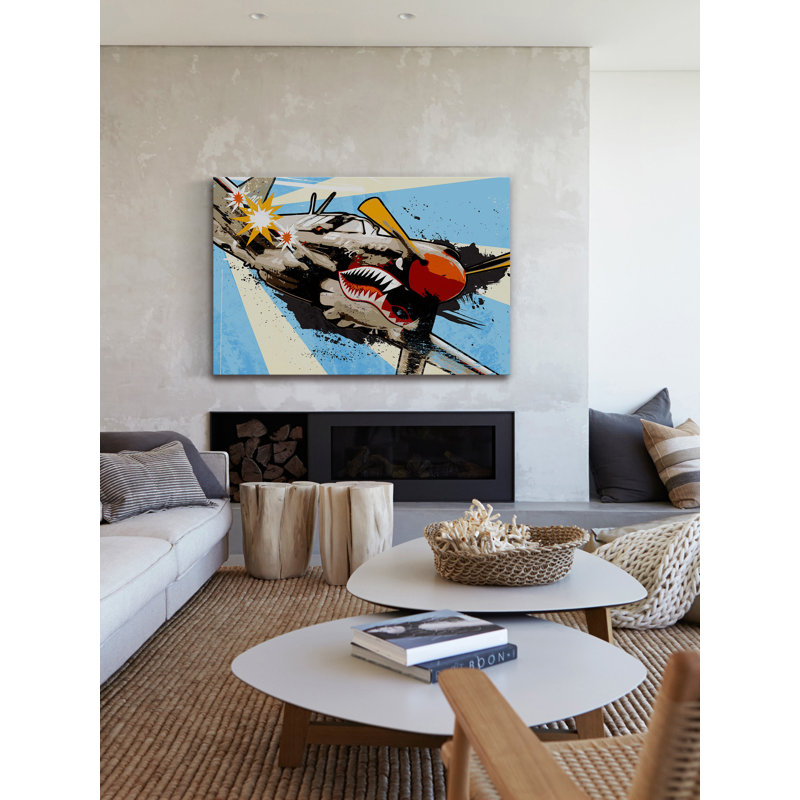 « p40 warhawk », reproduction d’art sur toile tendue, H 40 po x l 60 po x P 1,5 po
