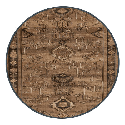 Tapis brun turc lavable à la machine