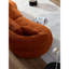 Canapé modulaire orange, tissu durable, structure en bois massif, éponge haute densité, sièges pour 4 personnes