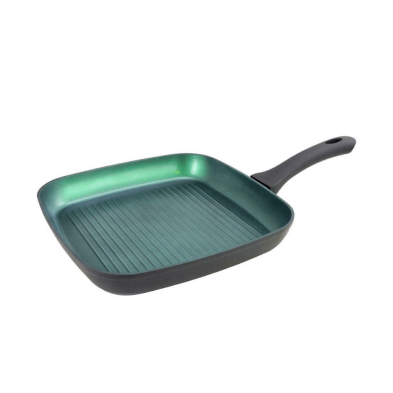Lexi Home 9.5" Non Stick Aluminum Square Grill Pan