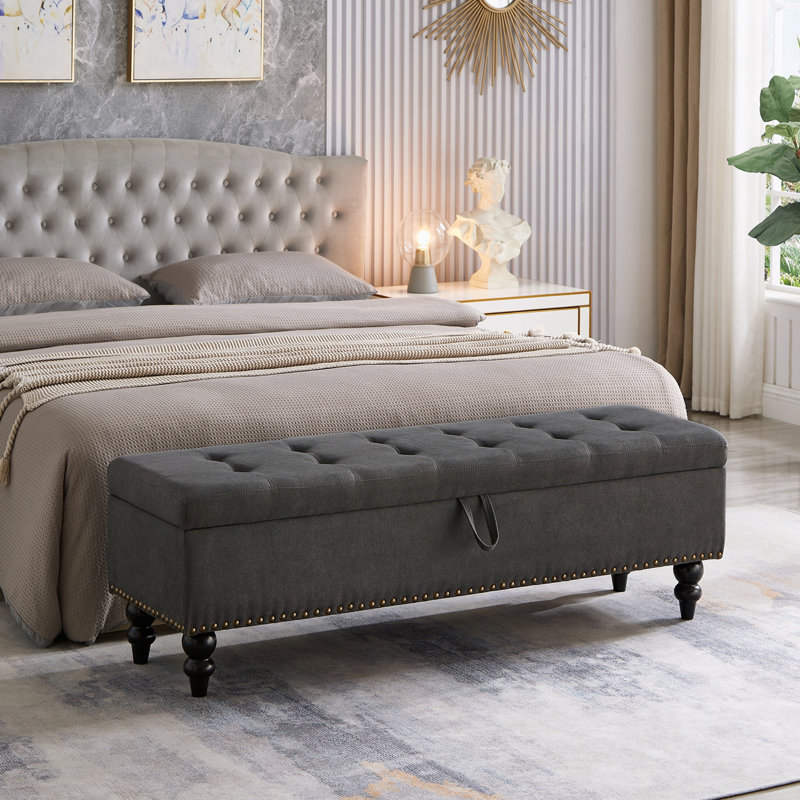 Banc de rangement Dhanveer, Grey