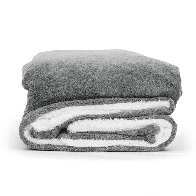 Sherpa Fleece Fur Thick Reversible Blanket Throw, 200cm x 240cm, Coffee
