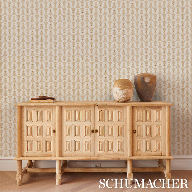 Schumacher x A Rum Fellow Kalido Wallpaper, Oat