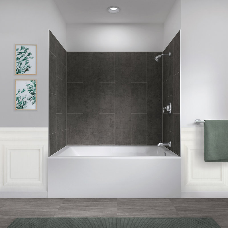 Slate 60'' x 32'' x 78'' Composite Shower Wall Kit