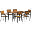 7 Piece Garden Dining Set Metal-1050107250