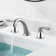 2PCS 8" Sink Faucet,Widespread Zinc Alloy+Plastic 3 Hole, Pop Up Drain and cUPC Lead-Free Hose