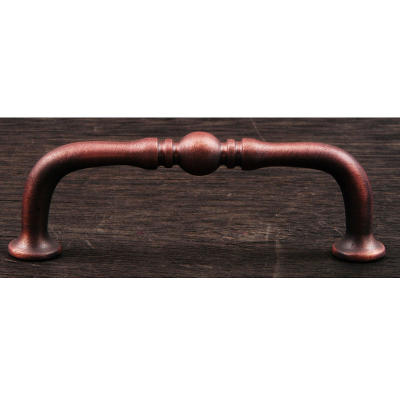 CP Series 3" Center to Center Decorative Elongated Arch Pull, Distressed Copper
