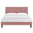 Modway Leah Chevron Tufted Performance Velvet Platform Bed-1183641406-1183641405