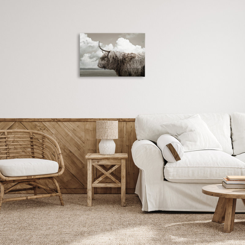 Art mural sur toile Longhorn, H 16 po x l 24 po