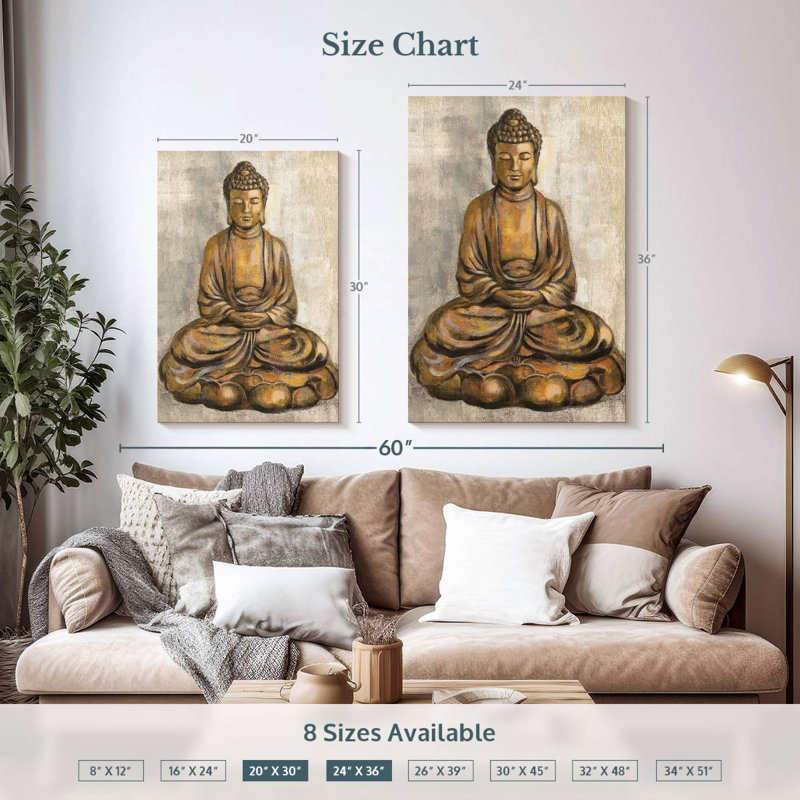 Bouddha en bronze Leisha, H 36 po x l 24 po