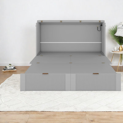 Multifunctional Gray Wooden Sofas For Compact Spaces, Modern Design