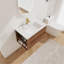 Meuble-lavabo mural 30 po avec lavabo en céramique à 2 tiroirs à fermeture en douceur