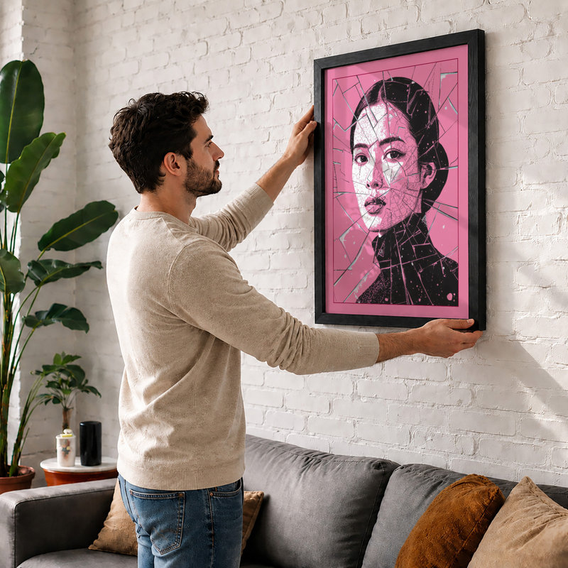 Pop Portrait Modern - Print, A2 - 59.4 x 42.0 cm, Black