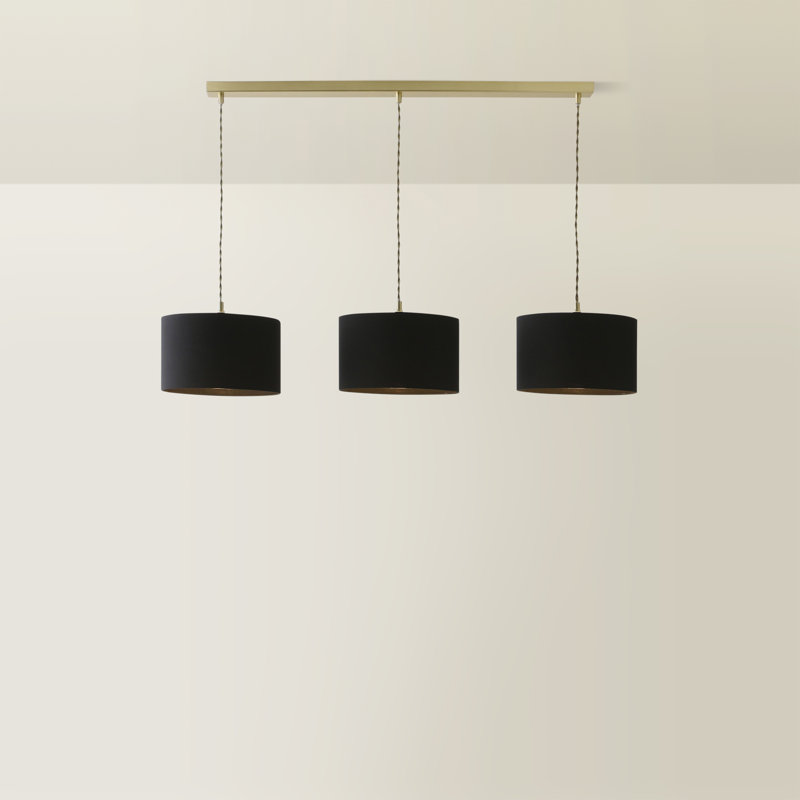 Albeiro 3 - Light Pendant, Brushed Gold, Yes, Black