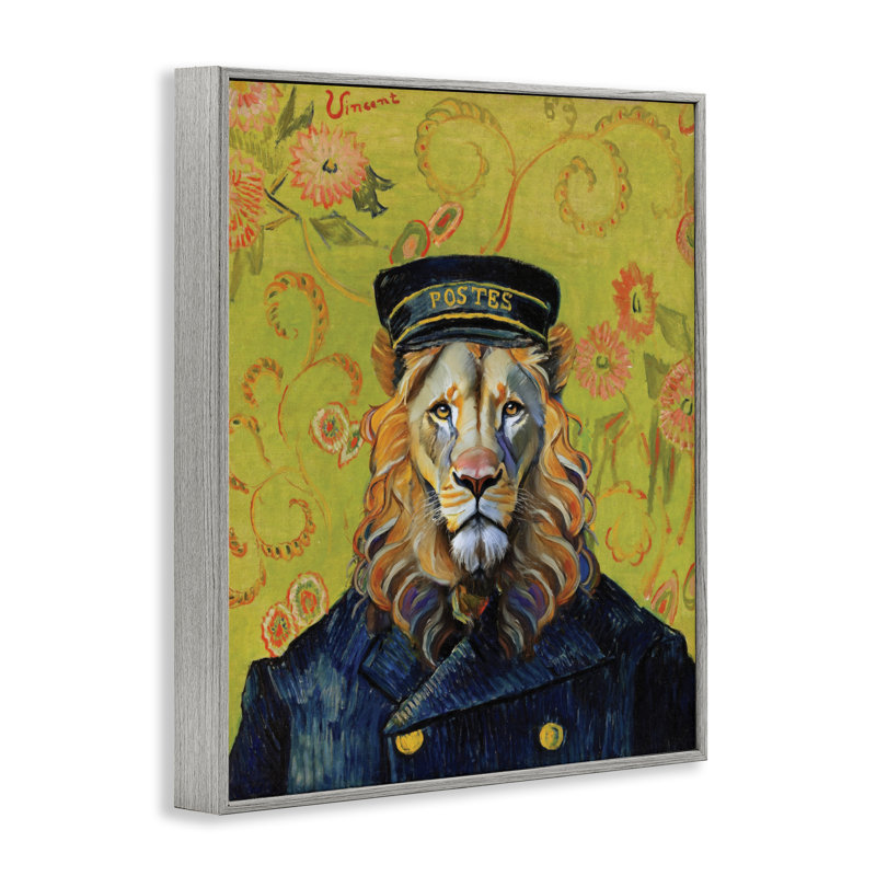«French Lion Postmaster», estampe numérique, design par Grotto Studios, H 14 po x l 11 po, Estampe numérique Farmhouse