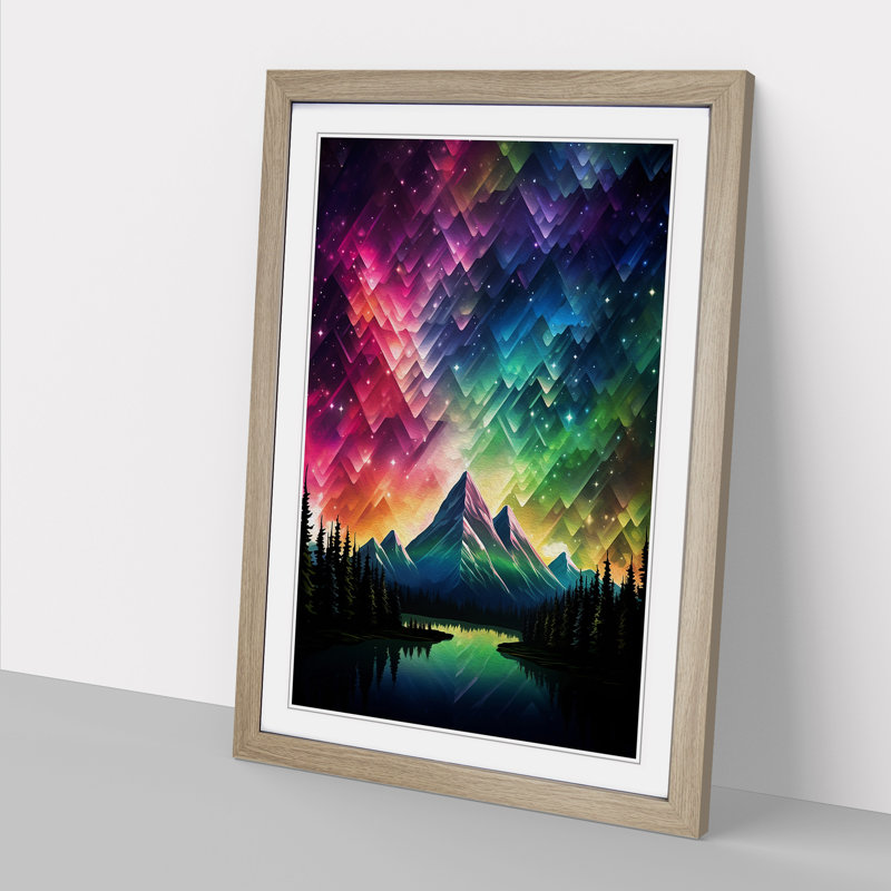 Single Picture Frame Print on Wood, Oak Framed, 46cm H x 34cm W